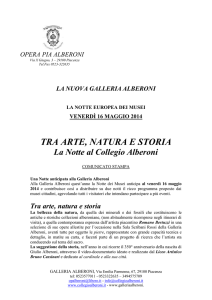 Il programma della Galleria Alberoni