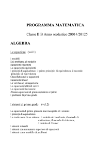 Programma svolto matematica 2 B a.s. 14-15