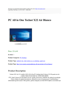 PC All in One Teclast X22 Air Bianco : Ipersi,prodotti in offerta sotto