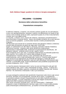 Melasma – Cloasma - Dott. Stefano Ciappi