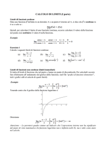 CALCOLO DI LIMITI (I parte)