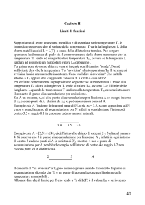 Capitolo II: Limiti di funzioni, Operazioni coi limiti nel caso di funzioni