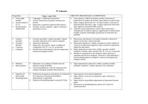 IV Ginnasio Programma Saper, saper fare OBIETTIVI DISCIPLINARI