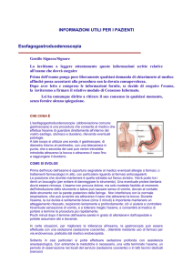 informazioni su esofagogastroduodenoscopia