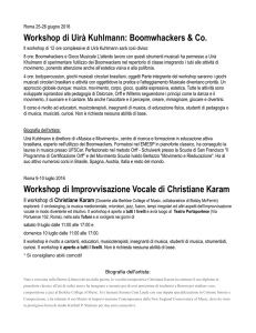 Roma 25-26 giugno 2016 Workshop di Uirà Kuhlmann