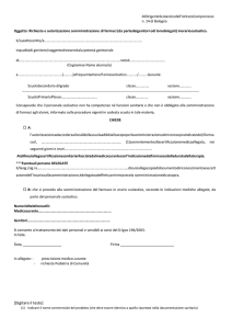 modulo richiesta somministrazione farmaco famiglia