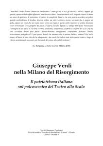 Tesina "Giuseppe Verdi nella Milano del
