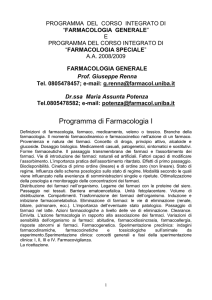 Programmadi Farmacologia 2008-09