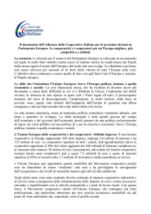 Il documento dell`Alleanza delle Cooperative Italiane per le