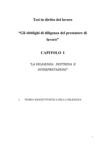 la diligenza nel rapporto di lavoro