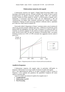 Elaborazione numerica dei segnali