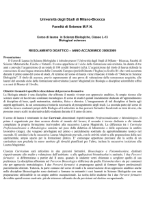 Guida scienze biologiche 2008_2009 20 luglio 2008