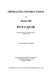 DYNA-QUIK Dynamic Mutual Conductance Tube - AireRoma