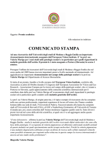 premio valeria marigo 2 - Università di Modena e Reggio Emilia