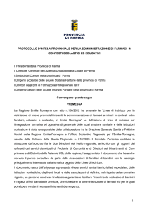 Protocollo d\\\`intesa somministrazione farmaci