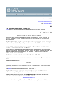 Provvedimenti a carattere generale - 25 giugno 2009 Bollettino del n