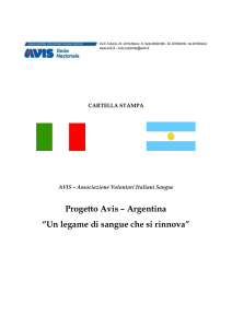 Avis-Argentina La cartella stampa dell`incontro di