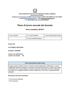 Scienze (Programmazione iniziale)