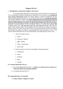 Esegesi: Fil 4,4-7 Introduzione: La grazia da accogliere e da vivere