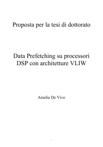 Data Prefetching su Processori DSP VLIW
