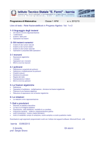Programma di Matematica Classe 1 AFM as 2012/13