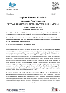 Ufficio Stampa 21/04/2015 Stagione Sinfonica 2014