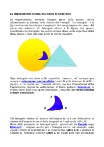 La trigonometria sferica nell`opera di Copernico