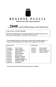 R E G I O N E P U G L I A - Consiglio Regionale della Puglia