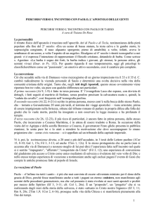 percorsi verso l`incontro con paolo, lapostolo delle genti