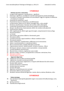 Corso monodisciplinare Fisiologia ed Etologia a.a. 2012/13