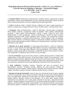 programma - Facoltà di Medicina e Chirurgia - Foggia