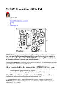 MC2833 Trasmettitore RF in FM da Ionela 27 Set 2010 Progetti
