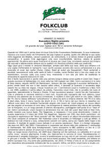 FOLKCLUB Via Perrone 3 bis – Torino 011 537636 – folkclub