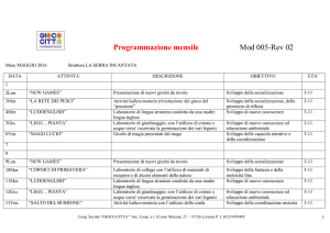 Programmazione Maggio 2016