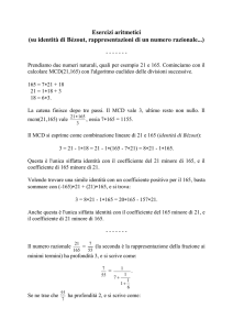 Esercizi di Algebra 1 - Aritmetica