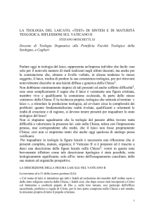 La Teologia del laicato - Pontificia Facoltà Teologica della Sardegna