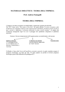 Parte I - Impresa e mercato - Università degli studi di Pavia