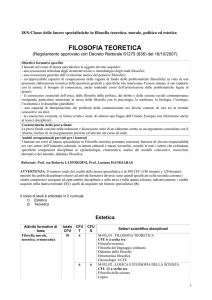 18/S-Classe delle lauree specialistiche in filosofia teoretica, morale