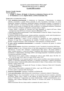 Liceo Classico Scientifico “Euclide” Programma Italiano a.s. 2011/12