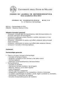 Farmacologia - 2° anno Infermieristica (versione in doc)