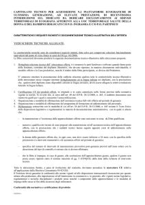 CAPITOLATO TECNICO PER ACQUISIZIONE N.2 PIATTAFORME