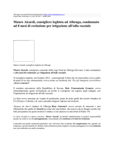 Mauro Aicardi, consigliere leghista ad Albenga