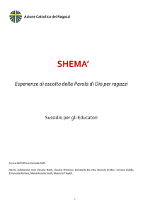 SHEMA`_Esperienze di ascolto della Parola di Dio per