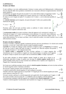 Il moto curvilineo