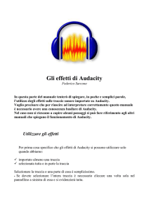 Gli effetti di Audacity