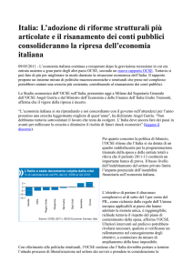 Italia: L`adozione di riforme strutturali più