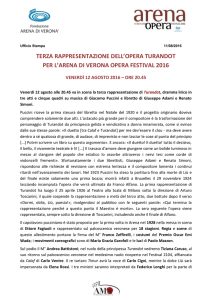 CS Turandot 12 agosto 2016 - Fondazione Arena di Verona