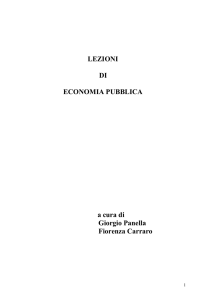 Lezioni di economia pubblica - Università degli studi di Pavia