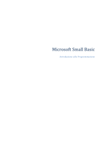 Small Basic e la programmazione