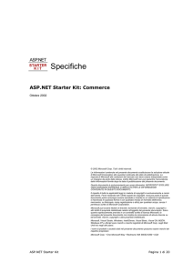 ASP.NET Commerce Starter Kit: progetto e implementazione